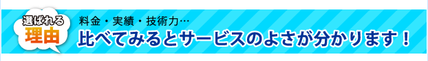 比べてみるとサービスのよさが分かります!